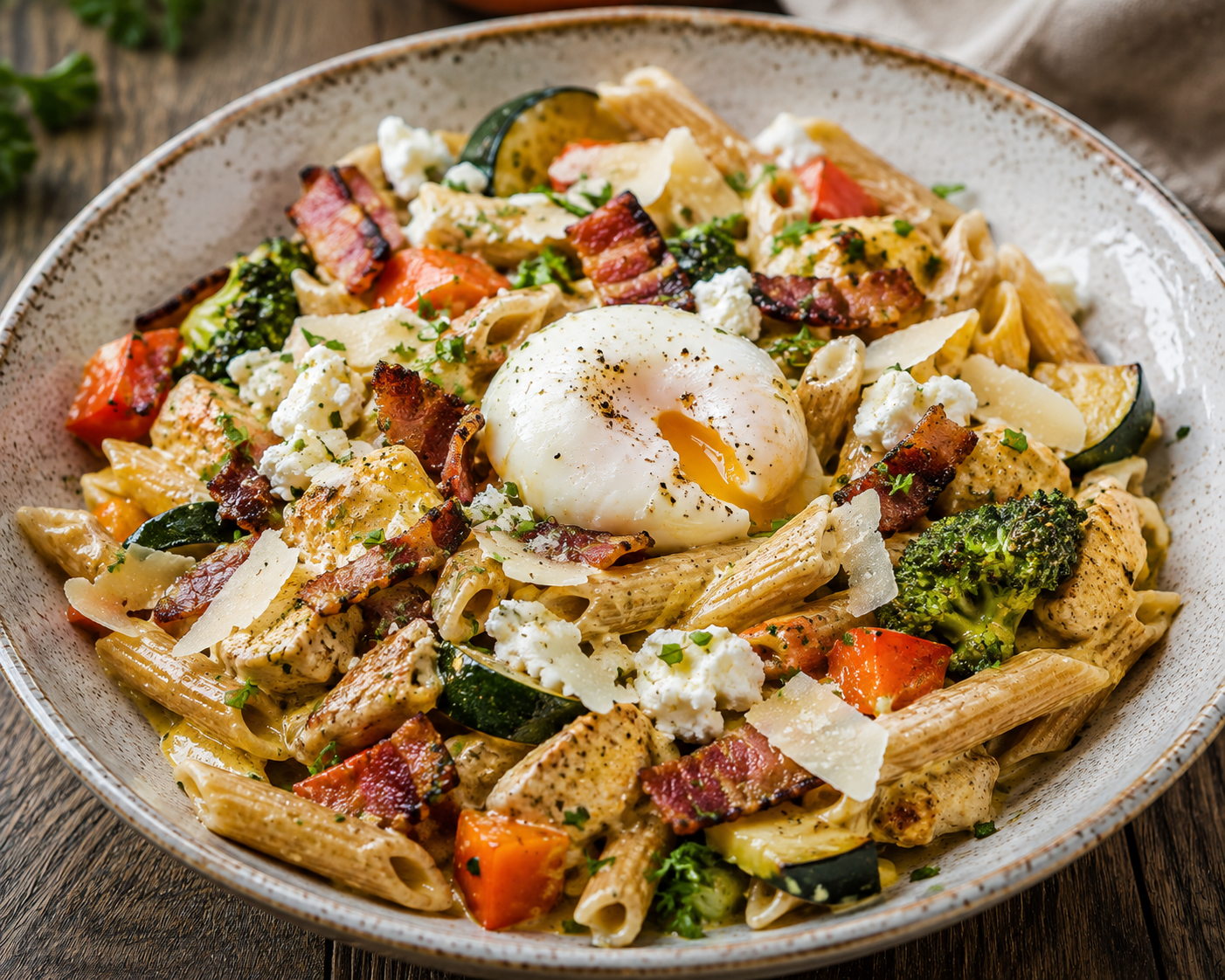 Pasta Orecchiette à la crème de champignons..