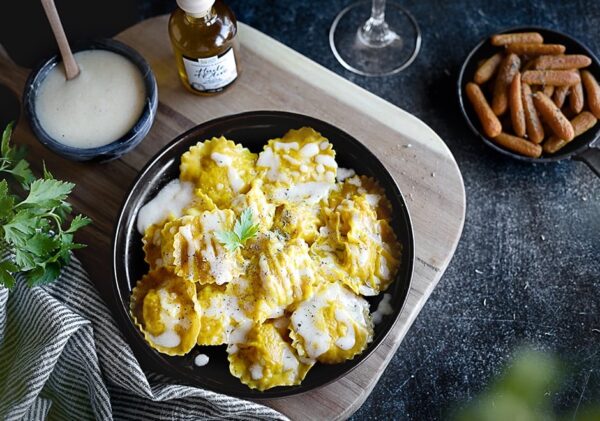 Petits raviolis artisanaux comté/basilic