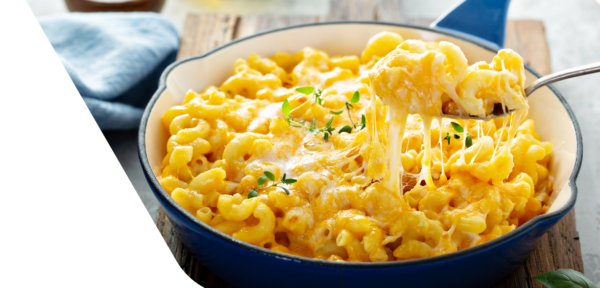 Mac & cheese de penne Rigate completes  BIO jambon cuit truffé Italien