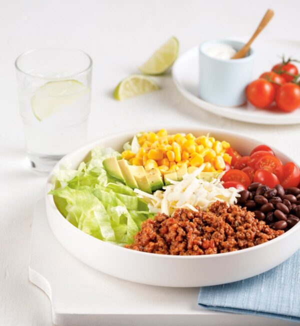 Salade gourmande Mexicaine au bœuf haché