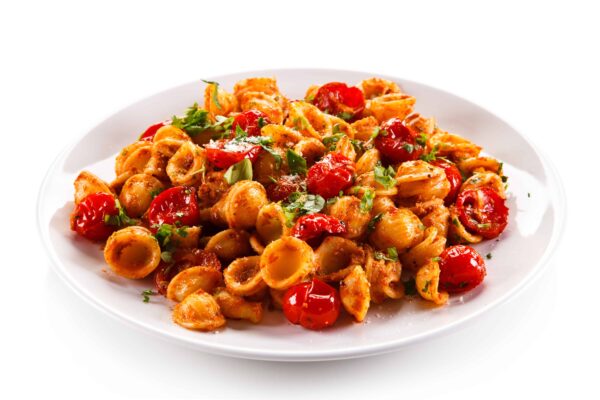 Mezze IGP à l’Italienne au veau grillé (sans gluten possible,penne de riz bio)