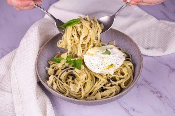 Pâtes Italienne gourmande,Burrata truffée