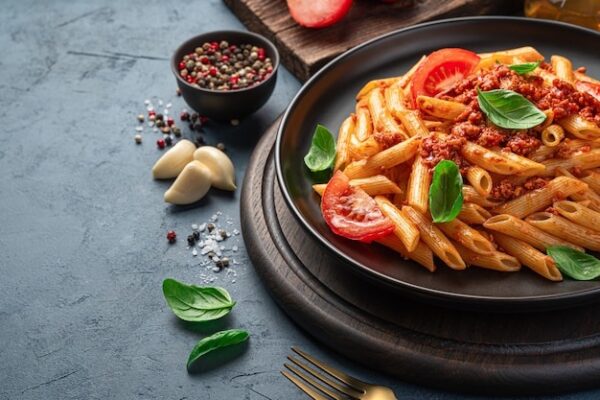 Penne sans gluten à la bolognaise