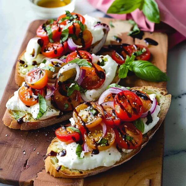 Bruschetta patate douce Burrata
