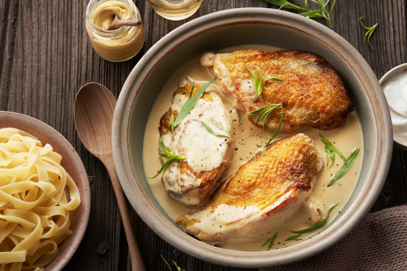 Suprême de volaille label rouge , morilles et foie gras 🎄